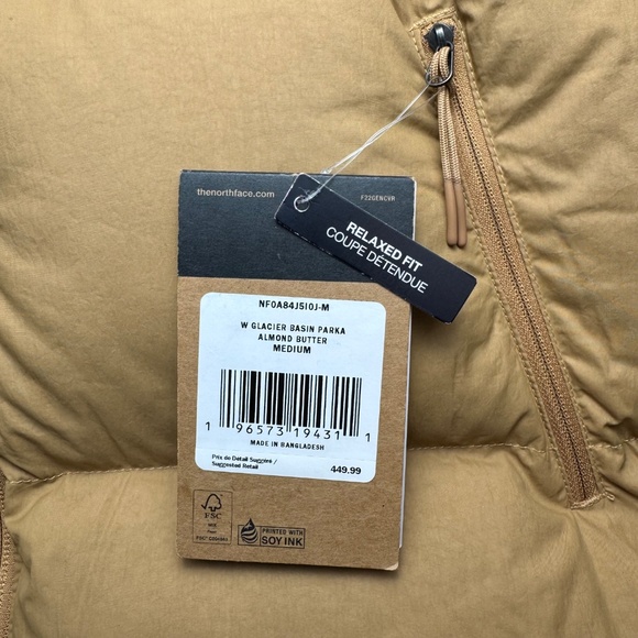 NWT THE NORTH FACE Glacier Basin Parka Almond Butter Women's Size M - Picture 9 of 12